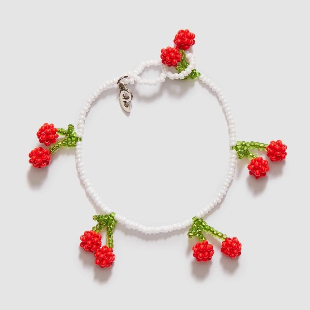 Lemon Vegetables Hand Chain Orange Strawberry Cherry Bangle Aesthetic Beaded Fruits Bracelet  Gift