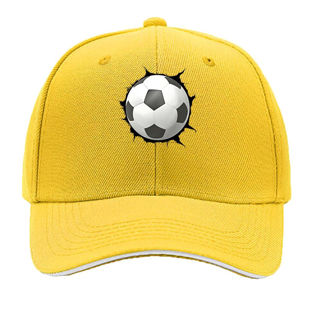 Unisexs Boys Retro D Football Print Cap Adjustable Lightweight Hat Suitable for Sports Events M Sandwich Baseball Cap