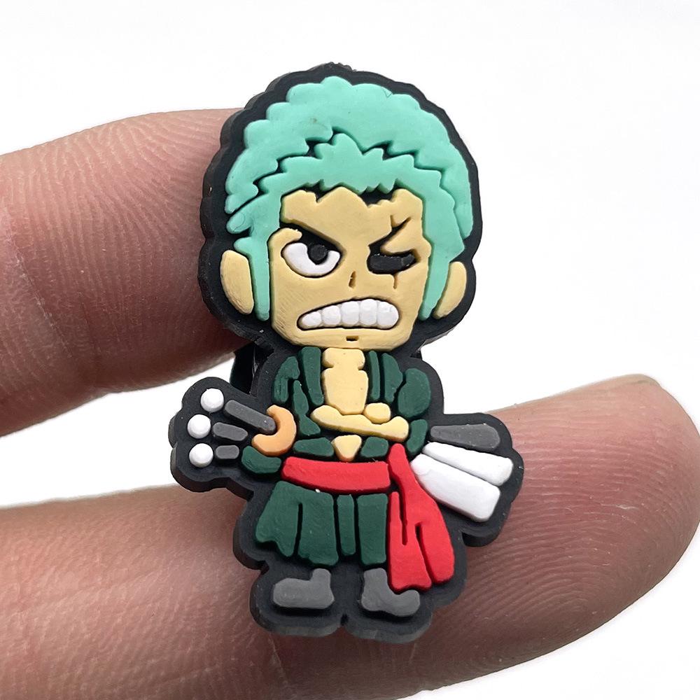 One Piece Cartoon Character Crocs Shoe Charms - Soft Rubber Decorative Accessories