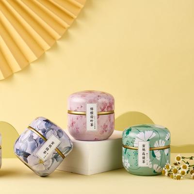 Japanischer Stil Blume Tragbar Klein Mini Snacks Süßigkeiten Aufbewahrungsbox Blechdose Behälter Teedosen Behälter Verpackungsbox