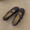 Fashion SUOJIALUN 2025 Autumn New Brand Women Flat Shoes Fashion Round Toe Ladies Casual Mary Jane Shoes Soft Flat Heel Single Shoes