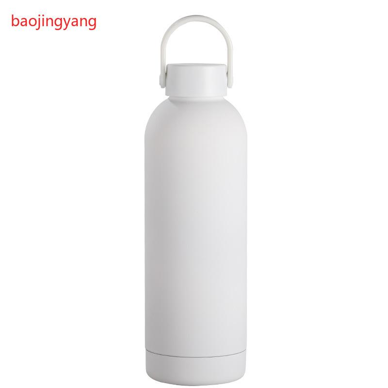 350/500/750/1000ml Macaron Color Cola Shape Insulated Bottle, 304 Stainless Steel Vacuum Flask, Portable Handle Water Bottle