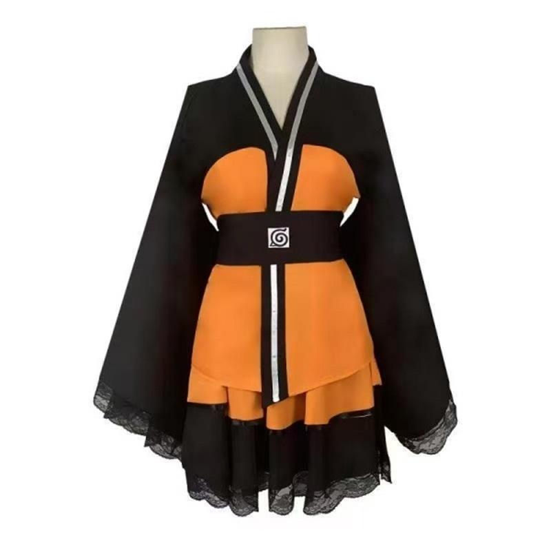 Naruto Uzumaki Girl Manga Exhibition Lolita Style Dress Anime Character Girl Cosplay Cute Fashion Dress Costume Birthday Gift
