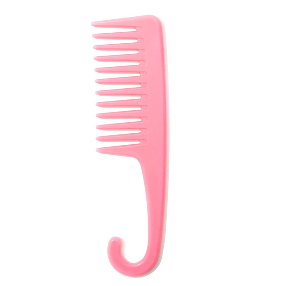 Durable Wide-Tooth Massage Comb with Hook for Long Straight Hair - Easy Detangling for Men & Women