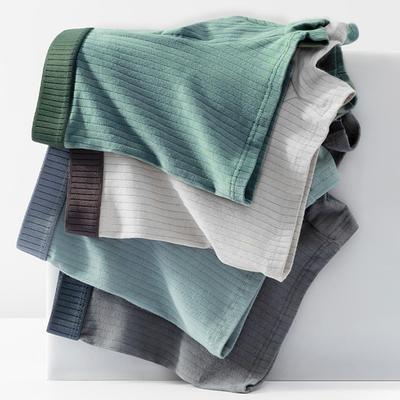 Heren Boxer Ondergoed Elastisch Midden Taille Ontwerp U-Convex Korte Broek Slipjes Patchwork Kleur Geribbelde U-Convex Slipjes