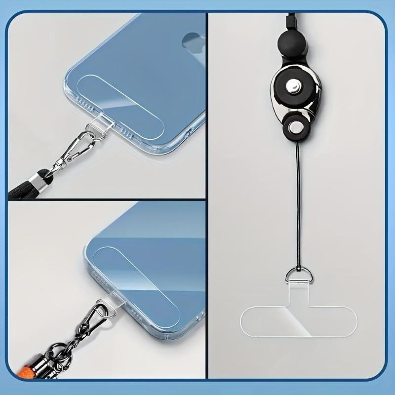 2/5pcs TPU Mobile Phone Lanyard Stickers - Universal Adhesive Mobile Phone Holder with Removable Anti-Loss Strap Connector Kit