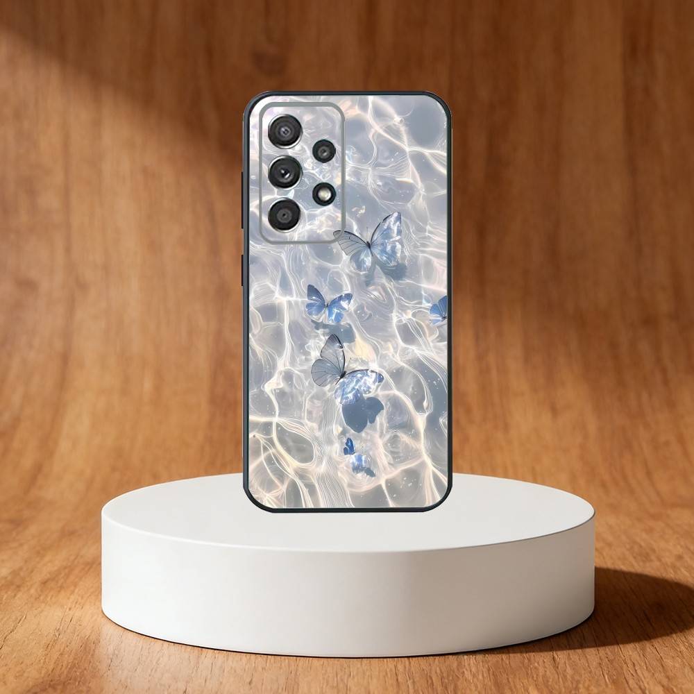 Translucent Water Ripple Phone Case For Samsung S25,S24,S21,S22,S23,S30,Ultra,S20,Plus,Fe,Note,10,9,5G Black Cover