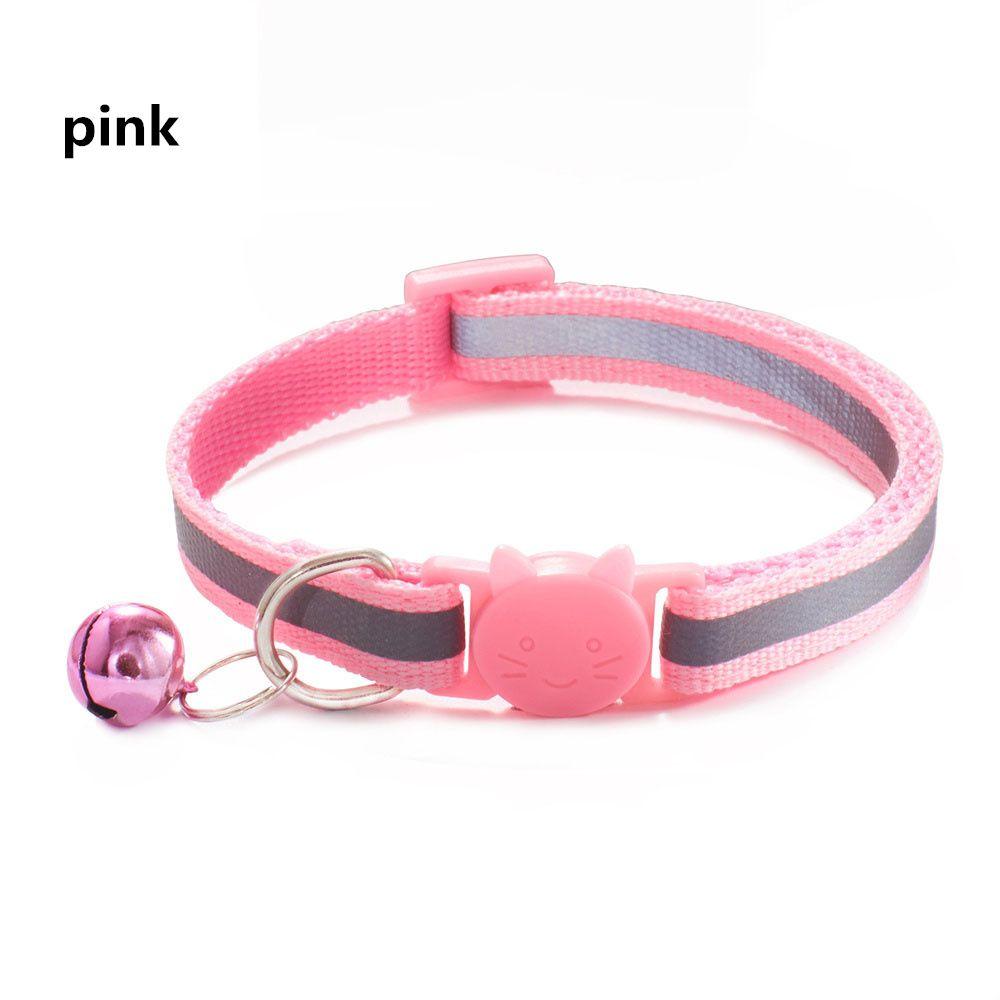 Neck Strap Adjustable With Bell Kitten Safety Quick Release Cat Collar Reflective