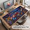 Floral Garden Theme Customized Mouse Pad Personalized Print Name Text Desk Mat For Home Office Table Decor