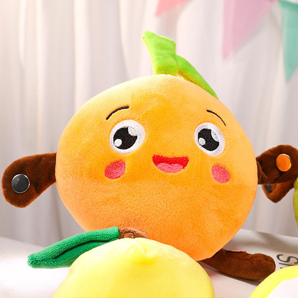 23cm Interactive Musical Fruit Plush Toys Cute Fruit Shapes With Pleasant Music Soft Stuffed Animal Toy Unique Creative Gift