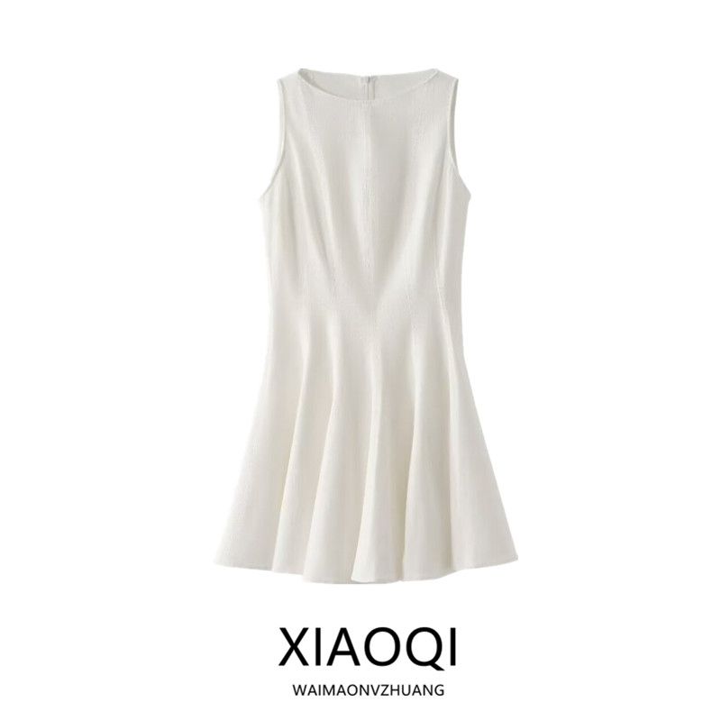 Fashion Style 2024 Summer New Arrival Women's Clothing Sleeveless Elegant Easiest for Match Cotton Blended Skating Dress 2989653
