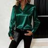 2025 Women's Spring/Autumn Simple V-Neck Loose Shirt - Versatile & Stylish