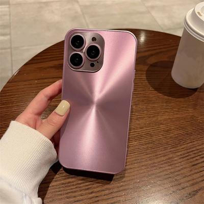Nové luxusní jednobarevné pouzdro Bling Laser Aurora pro iPhone 13 14Pro 12 11 14 Max Plus Coque Slim Matte Shockproof Hard Cover