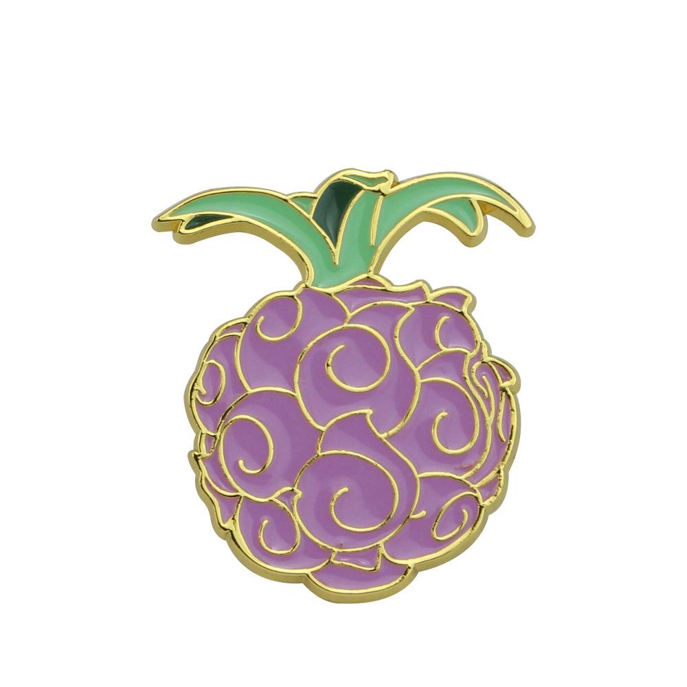One Piece Devil Fruit Brooch - Ace Flame & Rubber Fruit Badge Jewelry