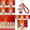 Creative Colorful Rabbit Keychain With Dazzling Rhinestones Stylish Keyring For Women