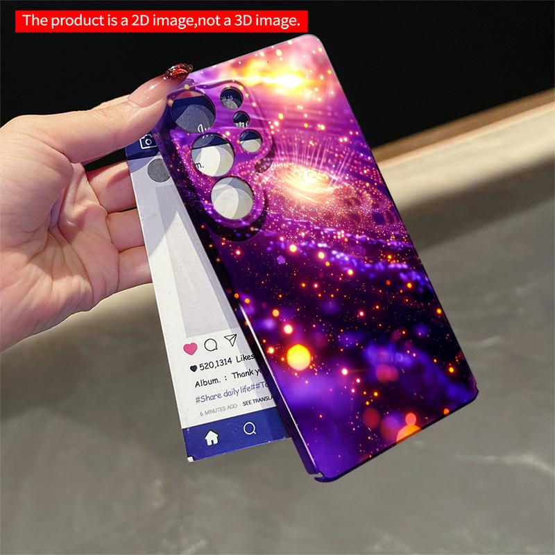 2DFlat Samsung Phone Case Cosmic Spiral Galaxy Light Applicable To Galaxy S22 S23 S24 S25ULTRA S26 A12 A13 A14 A15 A16