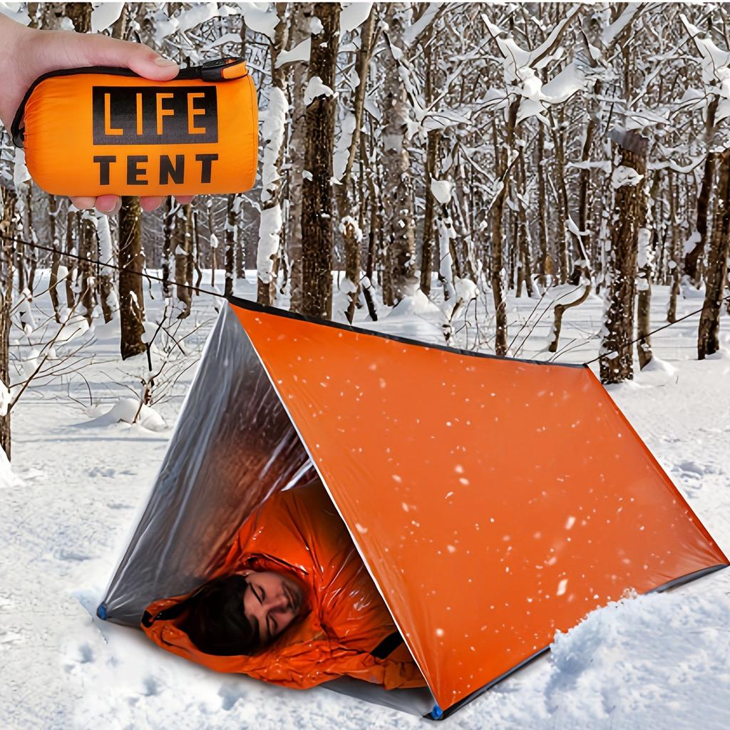 2 Person Emergency Tent Camping Travel Family Campaign House Tourist Tents Cool Gear Equipment Coat