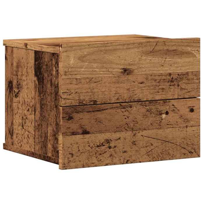 VidaXL Wall-mounted Bedside Table Old Wood 40x32x30 Cm, Floating Bedside Cabinet, Hanging Bedside Cabinet, Unit of 855944