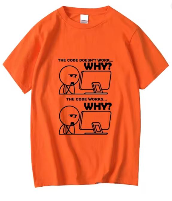 Unisexs TShirt Cotton Funny Programmer Print Summer Loose ONeck Cool For Unisex Short Sleeve TShirt Male Tees High Quality