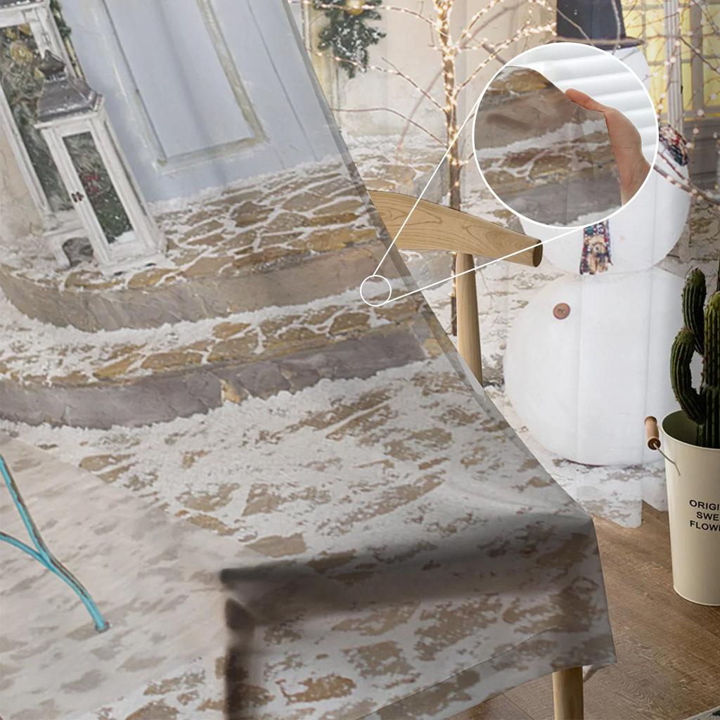 Christmas Snowman Door Balloon Tulle Curtains For Living Room Bedroom Kitchen Decoration Chiffon Sheer Voile Window Curtains