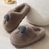 Cotton slippers women's thick bottom autumn and winter new cute mushroom couple indoor non-slip warm household fluffy slippers outer wear