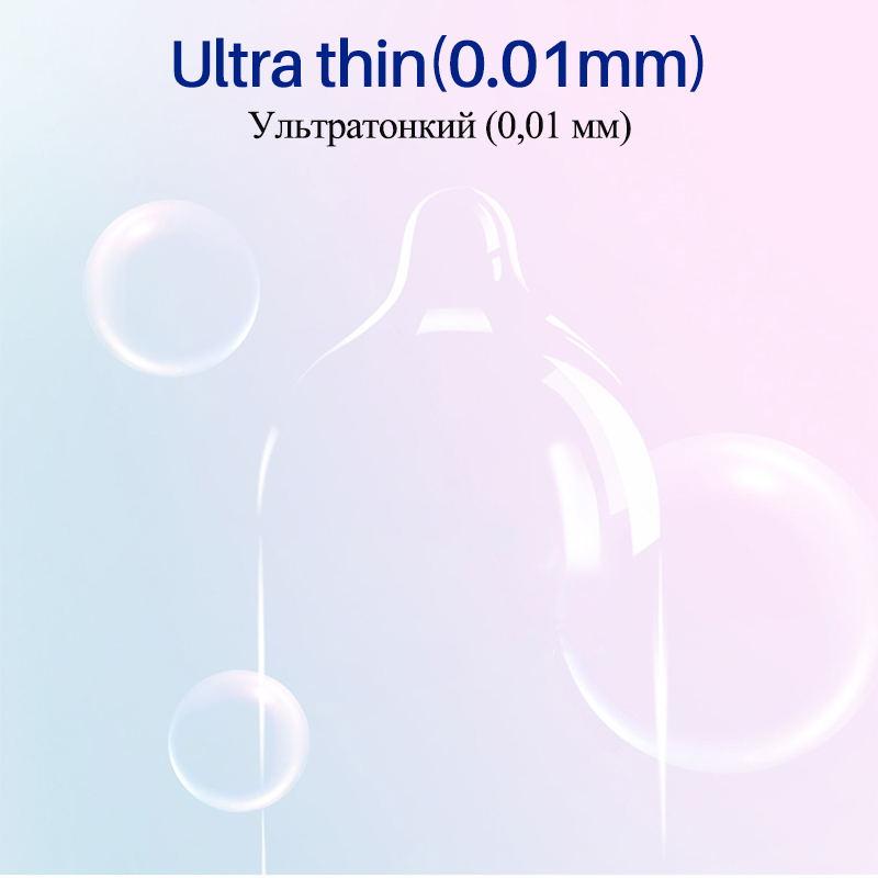 001 Polyurethane Condomsr 6pc Invisible Ultra Thin Lubricated Condoms