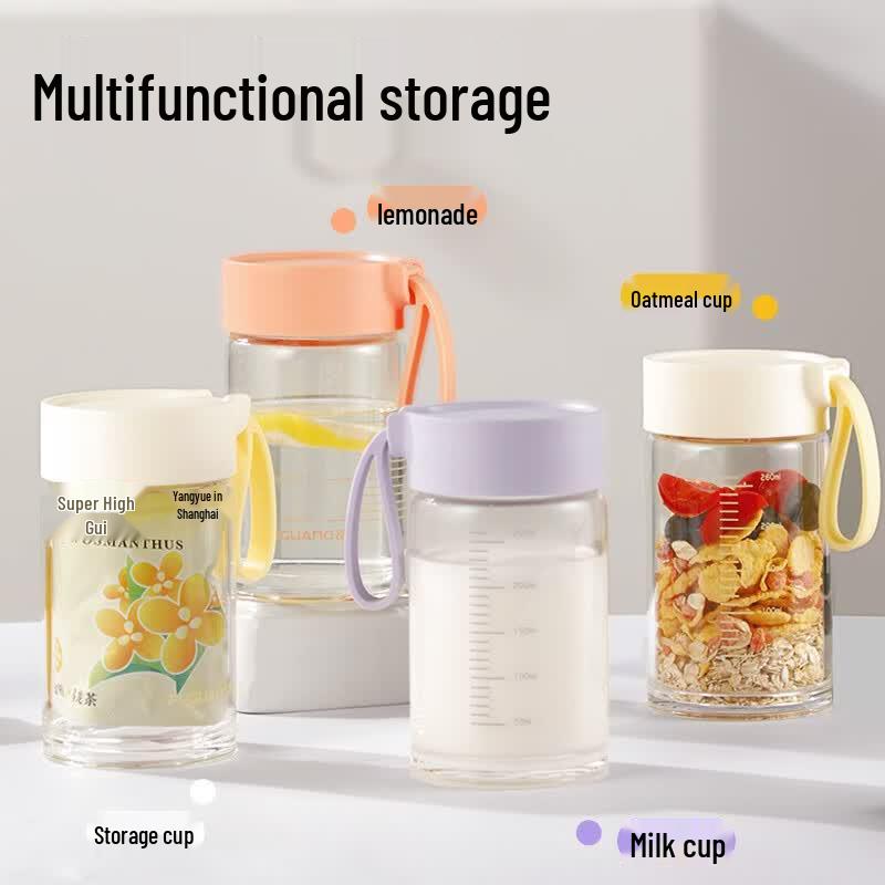 FUGUANG Clear Glass Portable Milk Cup