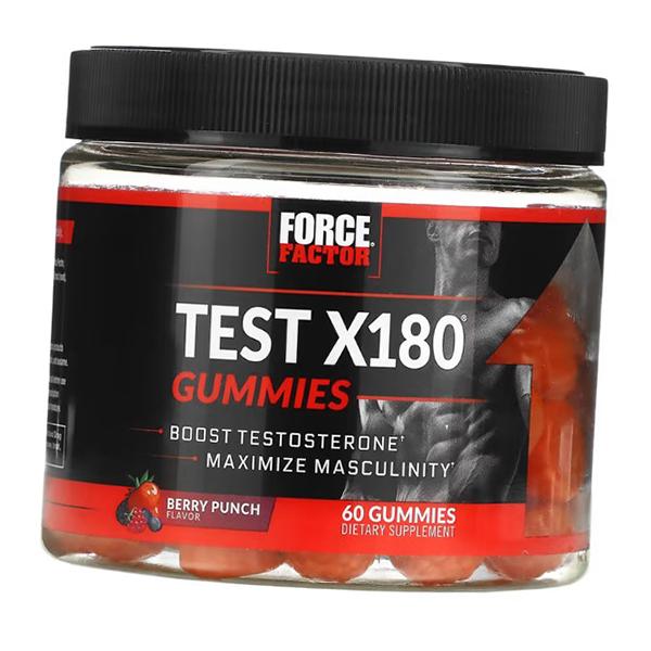 

Формула для поддержки уровня тестостерона, Test X180 Gummies, Force Factor 60таб Ягодный микс (08641016) 60tab Berry mix