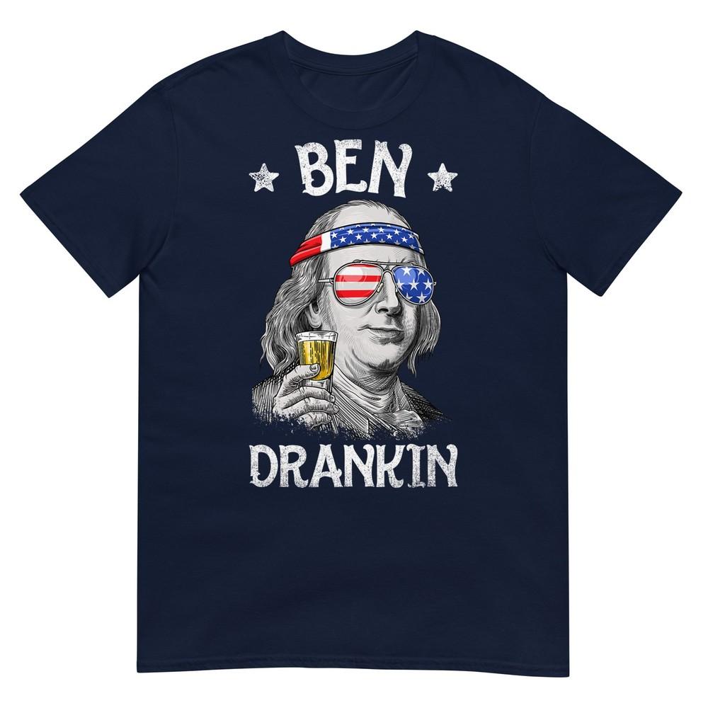 Ben Drankin 4th Of July Benjamin Franklin Unisex Unisex Usa Flag Tshirt S
