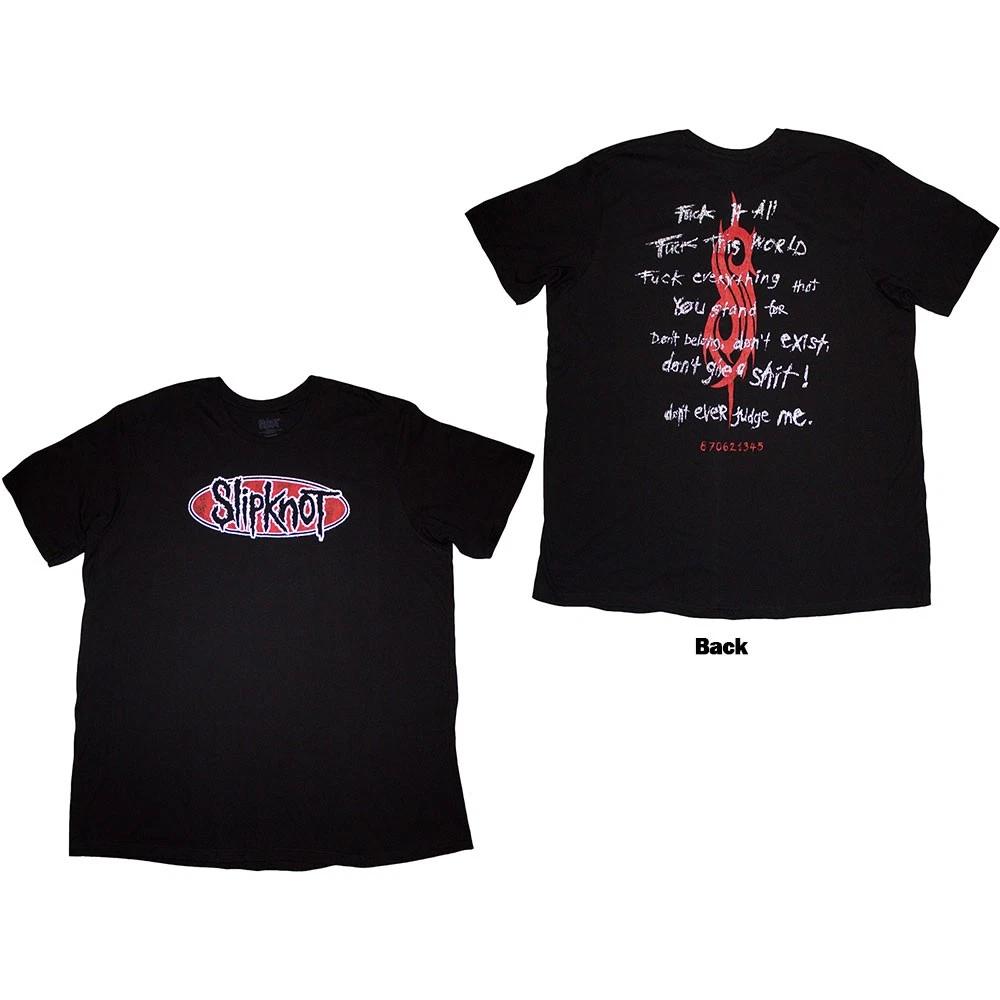 Slipknot F It All T-Shirt Black New XXL