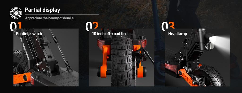 JOYOR S10-S-Z1000W Dual Motor Electric Bike - 60V 18Ah Foldable Off-Road E-Bike, 85KM Range, Hydraulic Brakes