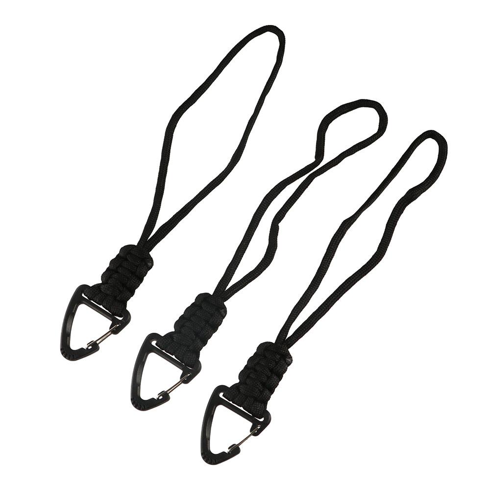 Dreieck-Schnalle Paracord Schlüsselanhänger Anti-Verlust Fallschirmschnur Karabiner Geflochten Gewebt Schlüsselanhänger Wandern