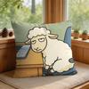 Hard Work Animal Cute Cushion Cover Silky Short Plush Invisible Zipper Dustproof Sofa Pillow Case For Home Decor