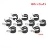 10Pcs Stainless Steel Cable Clamp 6-20mm Insulated Wire Hose Mounting Clip for Off-Road Vehicle Wiring Plumbing Repairs
