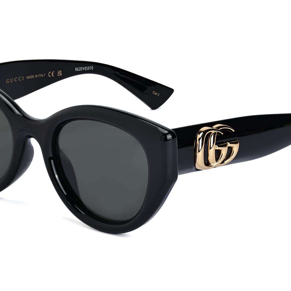 Gucci Logo Injection Cat Eye Sunglasses Women Sunglasses Black GG1976SK001