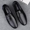 Men Leather Shoes Slip On Business Office Loafers Fashion Driving Shoes Mens Moccasins Outdoor Lightweight Casual Shoes Men