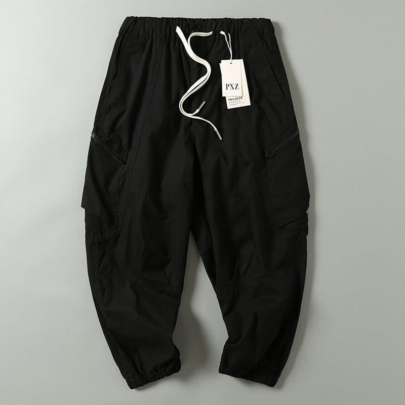 Export Men's Tail Goods Spring and Autumn Fashion Brand Cotton Overalls Loose Casual Trousers Trendy Easiest for Match Elastic Ankle Banded Pants