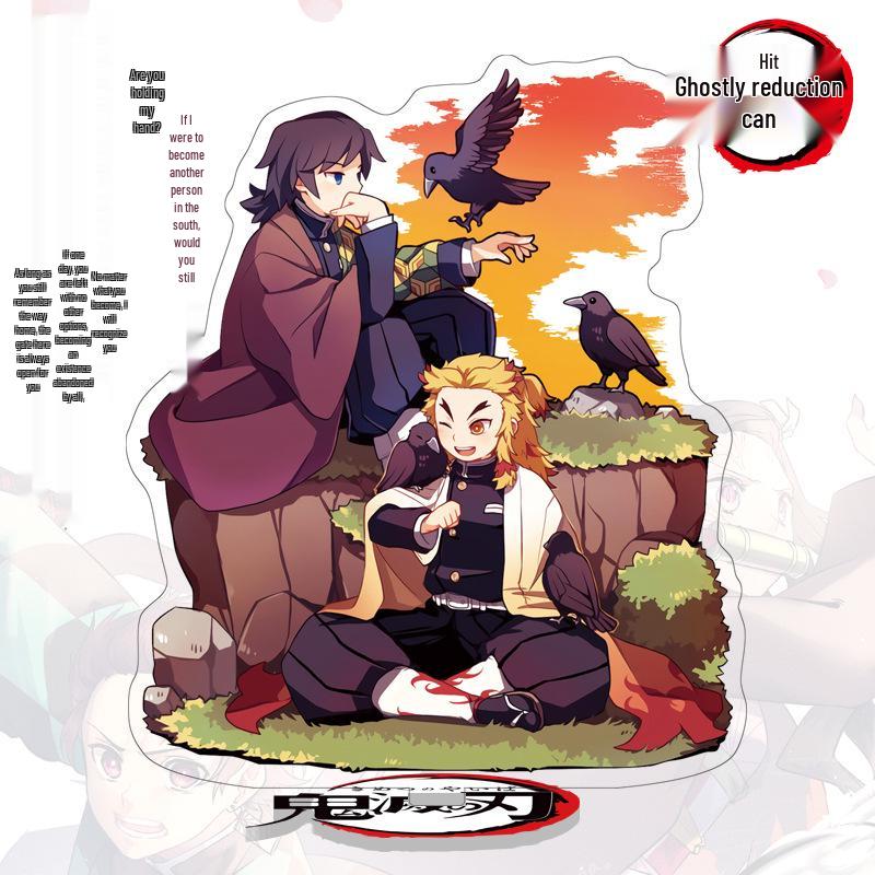 

Клинок, рассекающий демонов 40-1 Большой акриловый стенд: Коллекционная фигурка Тандзиро и Нэдзуко 16cm HD Double-sided