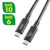 SANWA SUPPLY USB 40Gbps (USB 4 Gen 3) Type-C Cable KU-40GCCPE10