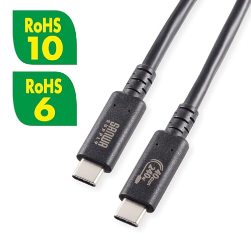 SANWA SUPPLY USB 40Gbps (USB 4 Gen 3) Type-C Cable KU-40GCCPE10