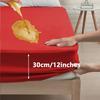 1pc Comfortable Solid Color Bedding, High Quality Fitted Sheet,30cm Deep Pocket Fitted Sheet, Easy To Machine Wash, Non-Slip Mattress Protector Cover