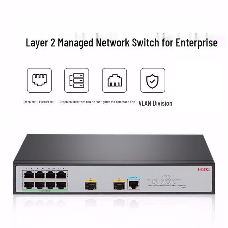 

H3C S1850V3-10P-EI 8+2 Port Gigabit Managed Switch