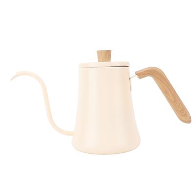 Pour Over Kaffeekessel 600ml 304 Edelstahl Schwanenhalsausguss Kaffee Teekanne Tropfbecher für