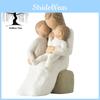 Tree Willow Quietly Figurine Mother Holding Baby Ornaments Home Desk 13cm Gift