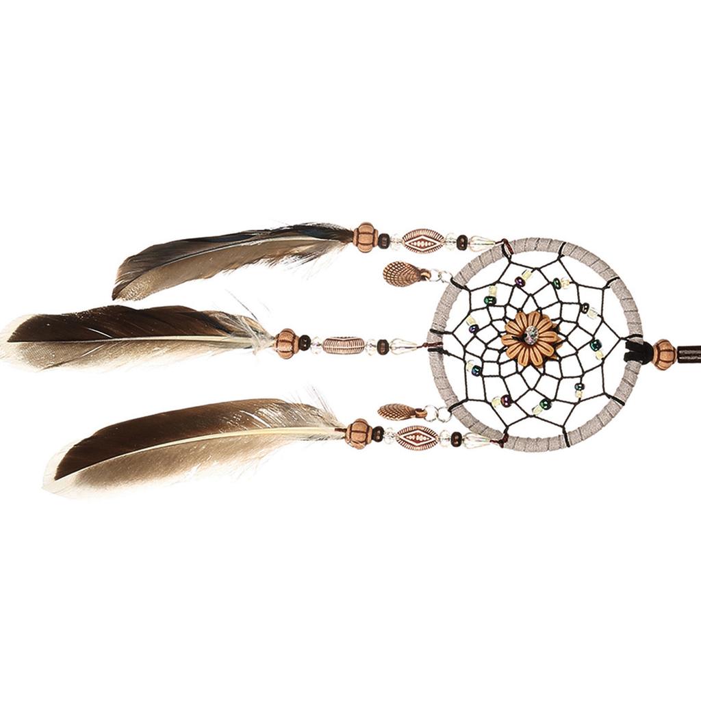 1 PCS Creative Handmade Dream Catcher with Feather Shells Car Pendant Hanging Decoration