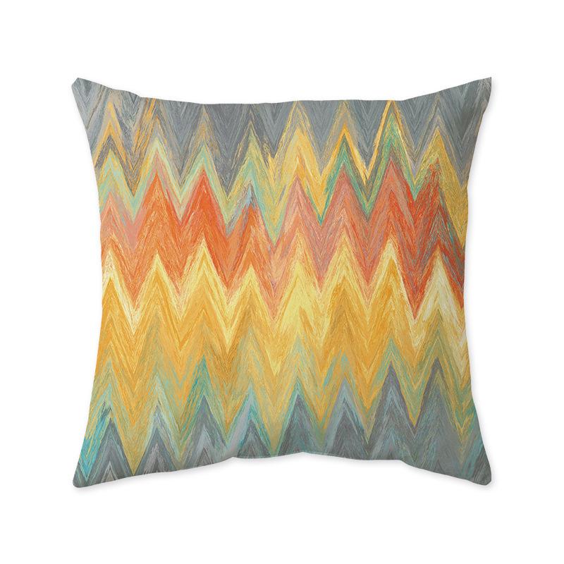Nordic Geometric Ultra-Soft Cushion Cover, Retro Indian Light Luxury Sofa & Bedroom Lumbar Pillow