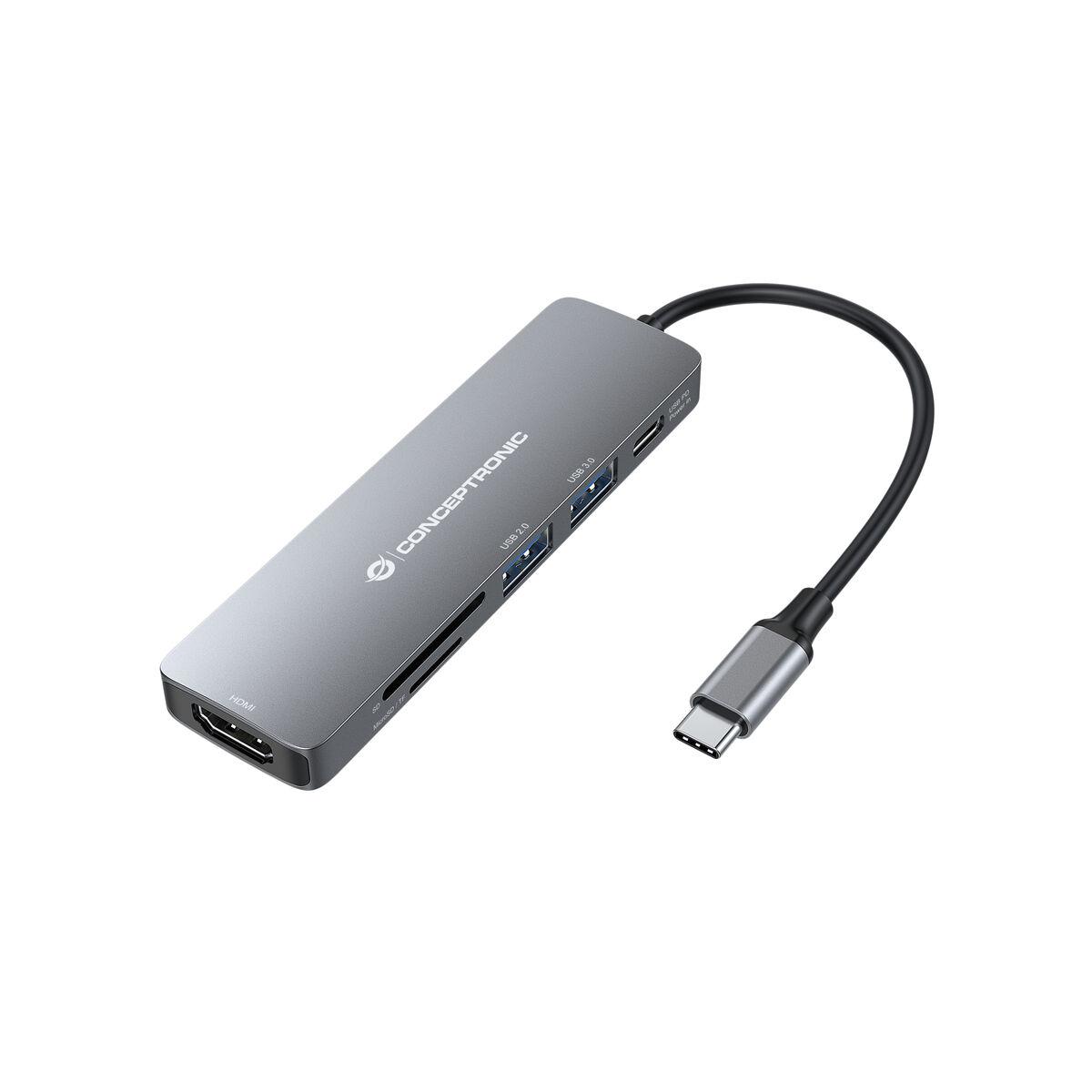 

Conceptronic DONN11G Серый USB-концентратор