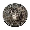 US 250th Anniversary Souvenir Coin Double-Sided Carved United States History Commemorative Badge
