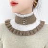 2023 Women's Knitted Striped Faux Mink Collar: Warm, Versatile Neck Cover for Cervical Support
