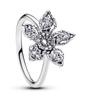 925 Sterling Silver Man-eating Flower Rose Four-leaf Clover Ring for Women Jewelry Open Design Wedding Party Fashion Gift